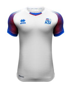 Errea Iceland Away Jersey Mens 2018/19 - White/Blue - World Cup 2018